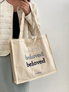 Express Yourself Tote: Bold Letter Graphic Shopper Bag