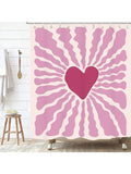 Elevate your bathroom with our Pink Heart Shower Curtain! Not only does it add a romantic touch, it's also water resistant for long-lasting use. Enhance your space with this charming and functional decor. Perfect for a couple's bathroom or as a gift to your significant other.