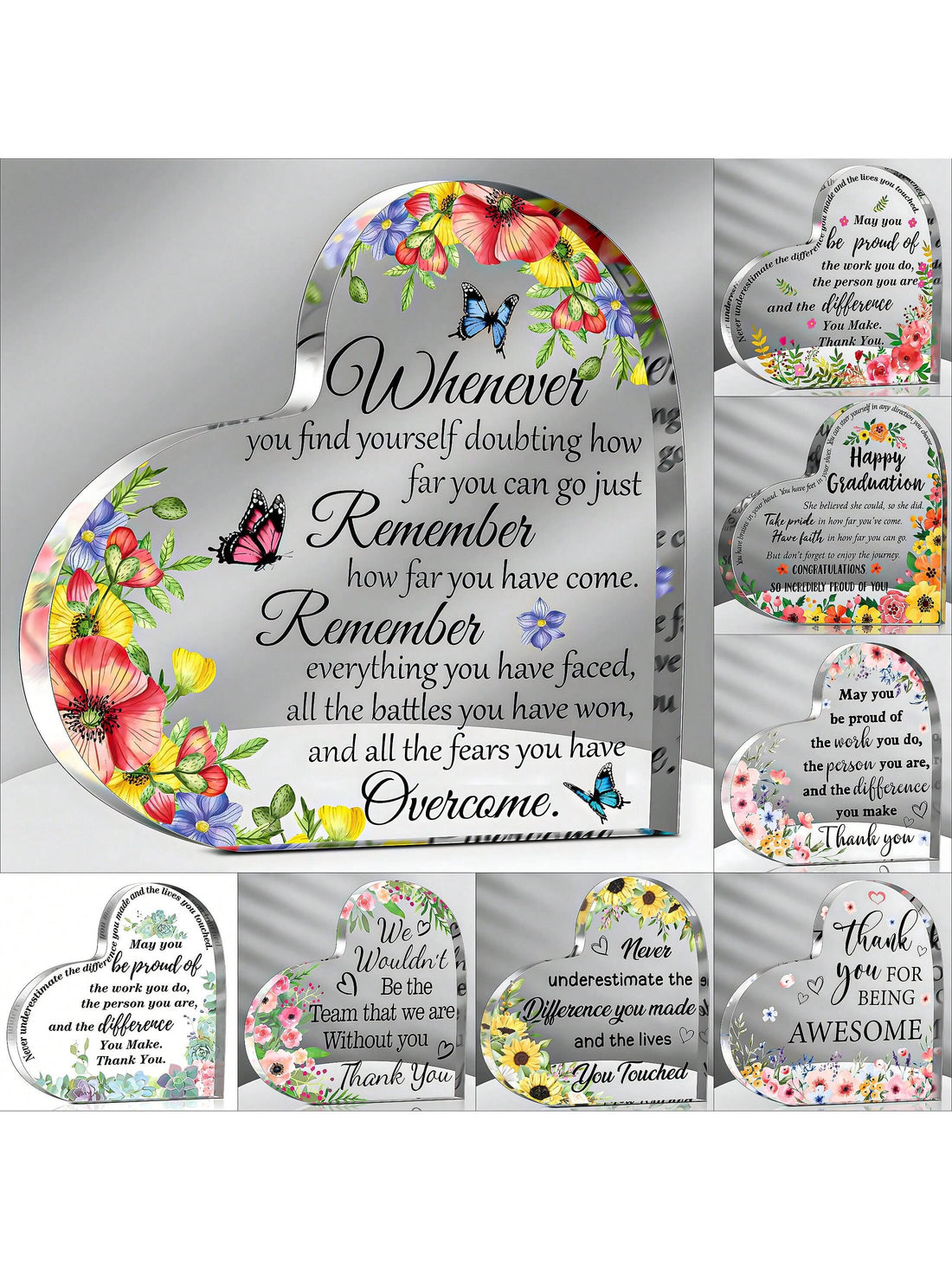 Boost your confidence with this Believe In Yourself Acrylic Desk Decor! Perfect for students and teachers, this inspirational graduation gift serves as a daily reminder to believe in your abilities and reach for your dreams. Made with durable acrylic, it's also a stylish addition to any desk or workspace.