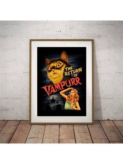 Vampurr Vampire Cat Poster: Ideal Wall Decor for Cat Lovers