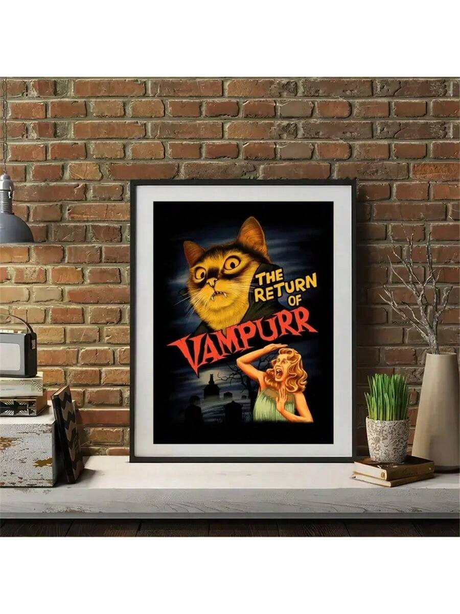 Transform your walls with our Vampurr Vampire Cat Poster. Featuring a unique design, this poster is perfect for any cat lover looking to add some feline flair to their home. Made from high-quality materials, this poster is also a great gift option for friends or family who adore cats.
