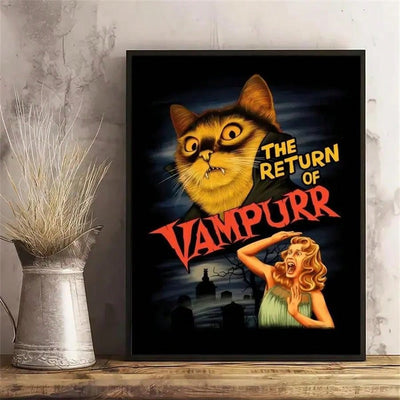 Vampurr Vampire Cat Poster: Ideal Wall Decor for Cat Lovers