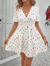 Charming Ditsy Floral Cinching Waist Dress for Effortless Summer Style