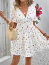 Charming Ditsy Floral Cinching Waist Dress for Effortless Summer Style