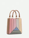 Vibrant Rainbow Patchwork Handbag: The Ultimate Versatile Accessory for Any Occasion