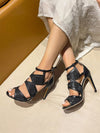 Strappy Bliss: Women's High Heeled Sandals for Ultimate Comfort and Style