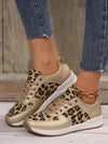 Leopard Print Lace-Up Sneakers: Stylish Comfort for Casual and Commuting