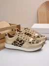 Leopard Print Lace-Up Sneakers: Stylish Comfort for Casual and Commuting