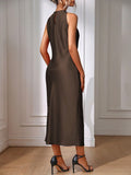 Product angle 20 of Chic Sleeveless Maxi Dress for Women - Elegant Long Dress by EMERY ROSE for dress styling