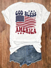 Show Your American Pride with Women's Patriotic Short Sleeve T-Shirt