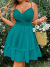 Plus Size Elegant Embroidered Spaghetti Strap Dress – Perfect for Your Dream Vacation