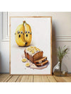 Whimsical Banana Fun: Canvas Poster for Home and Kitchen Wall Decor