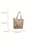 Floral Pattern Tote Bag: The Perfect Companion for Women on the Go!