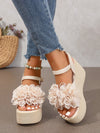 Summer Style: Women's Plus Size Waterproof Platform Wedge Sandals with Braided Straps