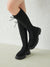 New Fashion: Slip-On Stretch Knee-High Black Sock Boots