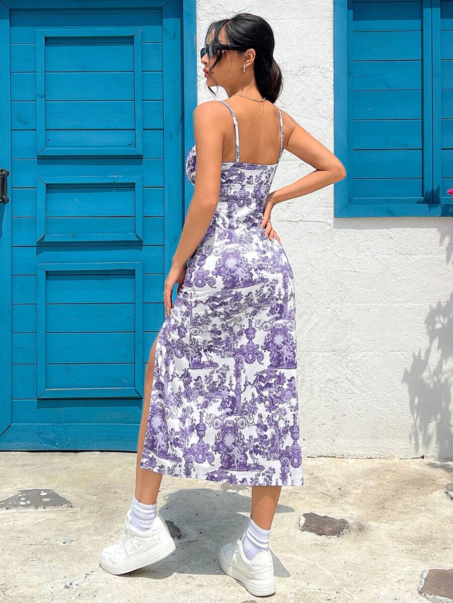 Get ready to turn heads in our Floral Knitted Camisole Dress! Perfect for summer, this sleeveless dress features a thigh-high split and stylish floral knit design. Stand out from the crowd with this playful and unique dress. (Warning: potential side effects include an increase in compliments and attention.)