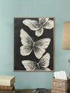 Monochrome Butterfly Trio: Hand-Painted Wall Art Decoration for Any Space