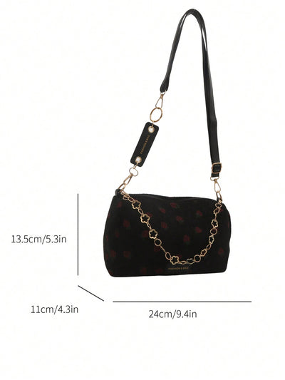 Chic Chain Print Cylinder Crossbody Bag: Perfect for Shopping, Work, and Travel