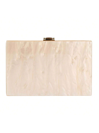 Chic Gradient Green Acrylic Clutch - Stylish Box Handbag for Evening Events & Parties