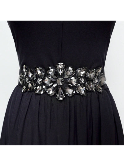 Chic Shiny Crystal Chunky Waist Belt for Women - Perfect for Parties and Halloween Styling!