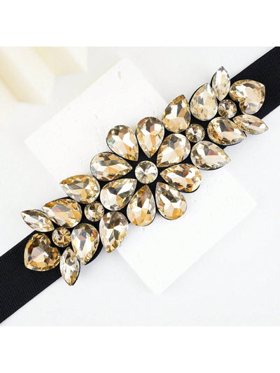 Chic Shiny Crystal Chunky Waist Belt for Women - Perfect for Parties and Halloween Styling!