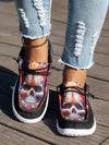 Black Skull Halloween Canvas Slip-On Shoes: Lightweight, Non-Slip, and Easy to Wear