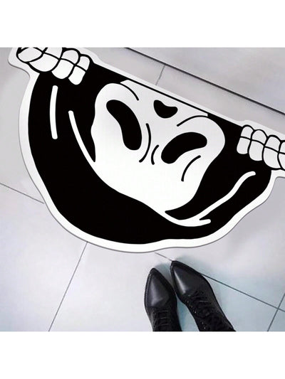 Spooky Ghost Face Plush Floor Mat - Perfect for Every Room in Your Home