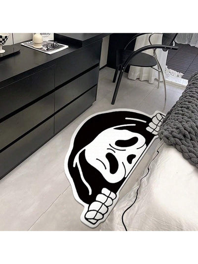 Spooky Ghost Face Plush Floor Mat - Perfect for Every Room in Your Home