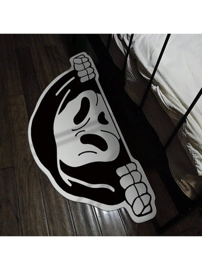 Spooky Ghost Face Plush Floor Mat - Perfect for Every Room in Your Home