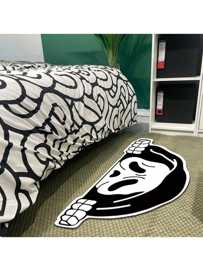 Spooky Ghost Face Plush Floor Mat - Perfect for Every Room in Your Home