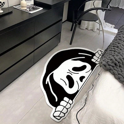 Spooky Ghost Face Plush Floor Mat - Perfect for Every Room in Your Home