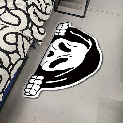 Spooky Ghost Face Plush Floor Mat - Perfect for Every Room in Your Home