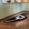 Spooky Ghost Face Dagger Design Rug - Gothic Style Plush Anti-Slip Mat