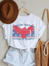 Show Your American Pride with Women's Patriotic Short Sleeve T-Shirt