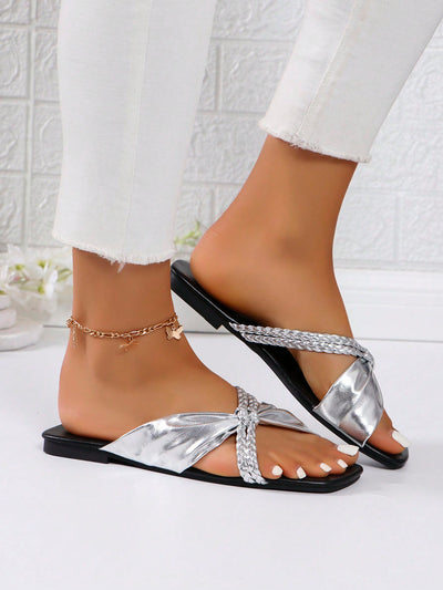 Chic Bowknot Square Toe Flat Sandals: The Ultimate Summer Staple for 2024