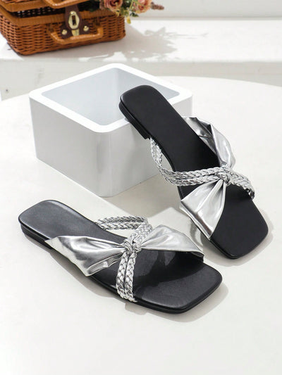 Chic Bowknot Square Toe Flat Sandals: The Ultimate Summer Staple for 2024