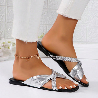 Chic Bowknot Square Toe Flat Sandals: The Ultimate Summer Staple for 2024