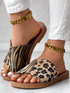 Women's Fashionable Summer Leopard Patchwork Slip-On Sandals