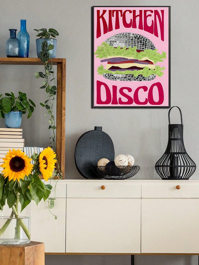 Vibrant Kitchen Disco Art Oil Painting Canvas Poster - Ideal Gift for Every Room in Your Home