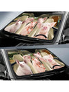 Pig Family Car Sun Shade: Adorable Pig Car Accessories and Decoration Gift for Mom and Dad