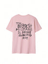 Express Yourself with our Slogan Print Drop Shoulder T-Shirt!