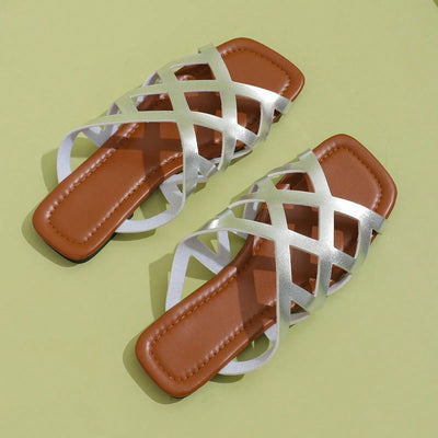 2024 Summer Chic: Plus Size Breathable Flats & Sandals