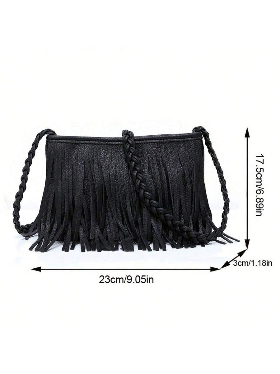 Expertly crafted with vintage charm, our Tassel Crossbody Bag is both stylish and practical. With its timeless design and convenient shoulder strap, this bag is perfect for everyday use. Don't sacrifice style for function – get the best of both worlds with our Tassel Crossbody Bag.