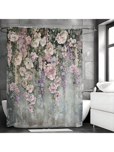 Succulent Oasis Shower Curtain: Waterproof Boho Bathroom Decor