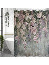 Succulent Oasis Shower Curtain: Waterproof Boho Bathroom Decor