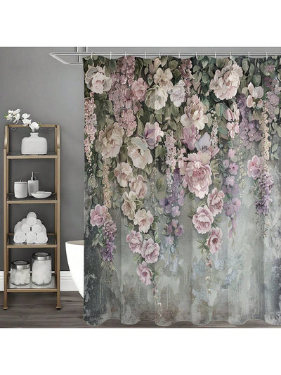 Succulent Oasis Shower Curtain: Waterproof Boho Bathroom Decor