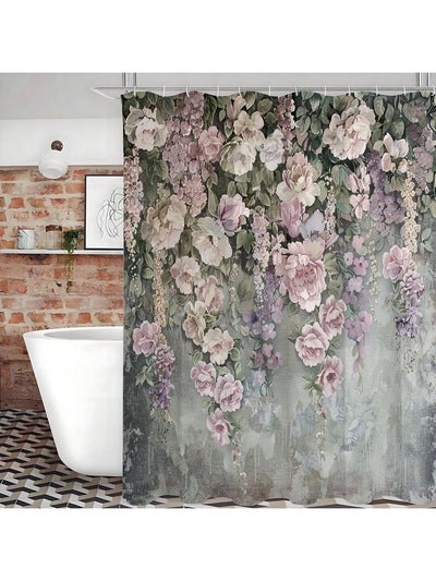 Succulent Oasis Shower Curtain: Waterproof Boho Bathroom Decor