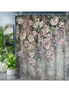 Rustic Boho Tropical Succulent Shower Curtain: Waterproof Bathroom Decor with Hooks