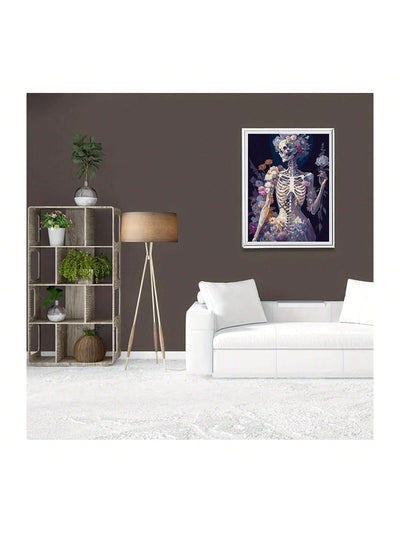 Rose Skull Frameless Decorative Poster: A Hauntingly Beautiful Addition to Any Room