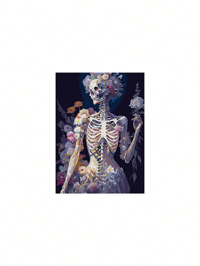 Rose Skull Frameless Decorative Poster: A Hauntingly Beautiful Addition to Any Room